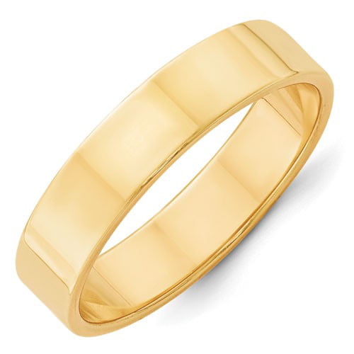 Jewelry Best Seller 14KY 5mm LTW Flat Band Size 10 